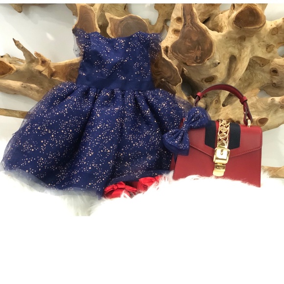 Blue & Gold Formal Gown from Janie & Jack - Picture 6 of 7